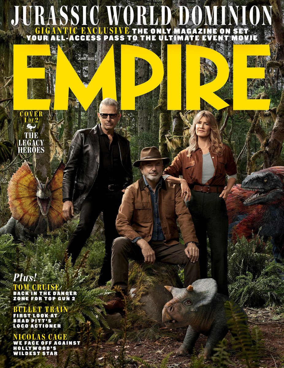 popcornsapp's tweet photo. Le casting de #JurassicWorldDominion prend la pose en (double) couverture de @empiremagazine 🦖

Sortie le 8 juin au cinéma. https://t.co/0KEeg9vFkD