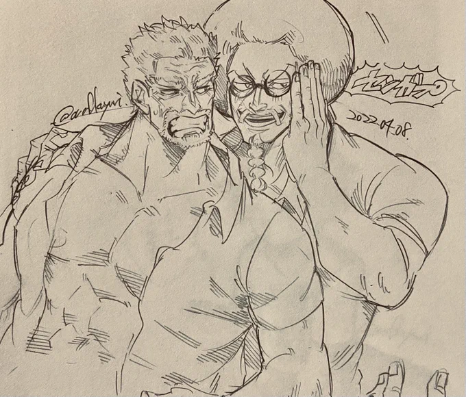 センガプらくがき～～👓👊
2年前と2年後で雰囲気変わるの可愛くないですか…… 