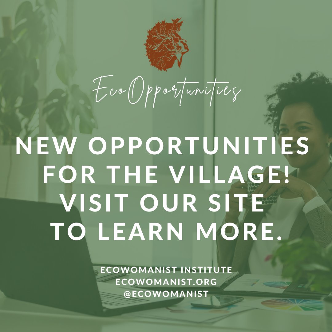 ecowomanist's tweet image. Hey Village!

We’ve got intel on a few places looking to hire. Go to ecowomanist.org/eco-opportunit… and share this with your soul tribe.

#EWI #Ecowomanist #FaithinPlace #JobBoard #NewOpportunities