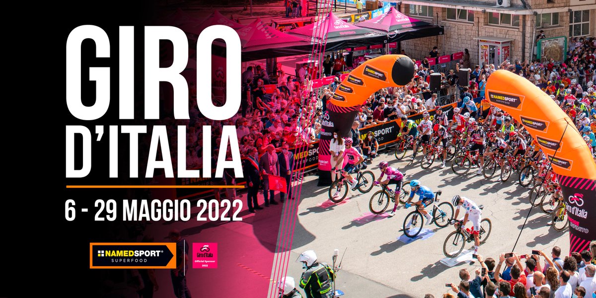 Pink and orange are teaming this year as well 💓🧡 we are Official Sponsor of <a href="/giroditalia/">Giro d'Italia</a>! 🚴 There is only one month to go⏰ are you ready to live the thrills and spills with us again? 🤩 #NamedSport #StayTrained credits: LaPresse