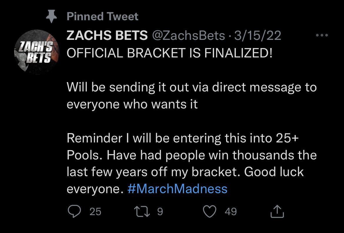 Rick_Kuhn_BC's tweet photo. ZACH @ZachsBets STILL HAS HIS MARCH MADNESS TWEET PINNED BUT ABSOLUTELY NO RECAP OF HIS TOURNAMENT. NOW HE’S FOCUSING ON HIS MLB “SYSTEM” PLAYS.

WE ALL KNOW HIS SYSTEM…LOSING. #ZachTheHack 🤡 @OHWeGetIt @JohnDrama13 @ZachsBetsStinks @StayClassy1979 https://t.co/YOQzSZWY23