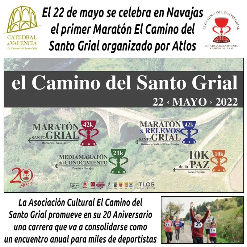 hosteleriaenvlc's tweet photo. EL 22 DE MAYO SE CELEBRA EN NAVAJAS EL PRIMER MARATÓN EL CAMINO DEL SANTO GRIAL ORGANIZADO POR ATLOS

https://t.co/kuY0DU998N

@AulaGrial @MCatedralVLC #caminodelsantogrial #SantoGrial #HosteleriaEnValencia #RutaDelGrial #CaminoDelSantoGrial #Atlos #MaratonElCaminoDelSantoGrial https://t.co/gsh5tpMciB