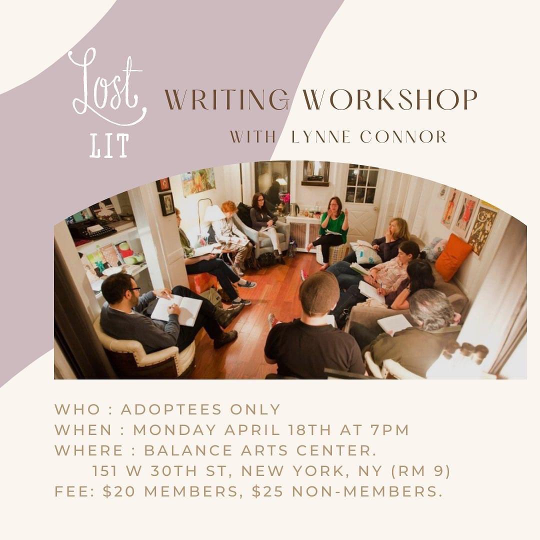 WOW! <a href="/alsoknownasinc/">Also-Known-As, Inc.</a> designed this beautiful flyer announcing our collaboration. I’m so excited to offer this #adoptee #writingworkshop where we will release our #adopteevoices! If you’re #adoptee &amp; in the NYC tristate area-come! Register here: alsoknownas.org/events/2022/4/…