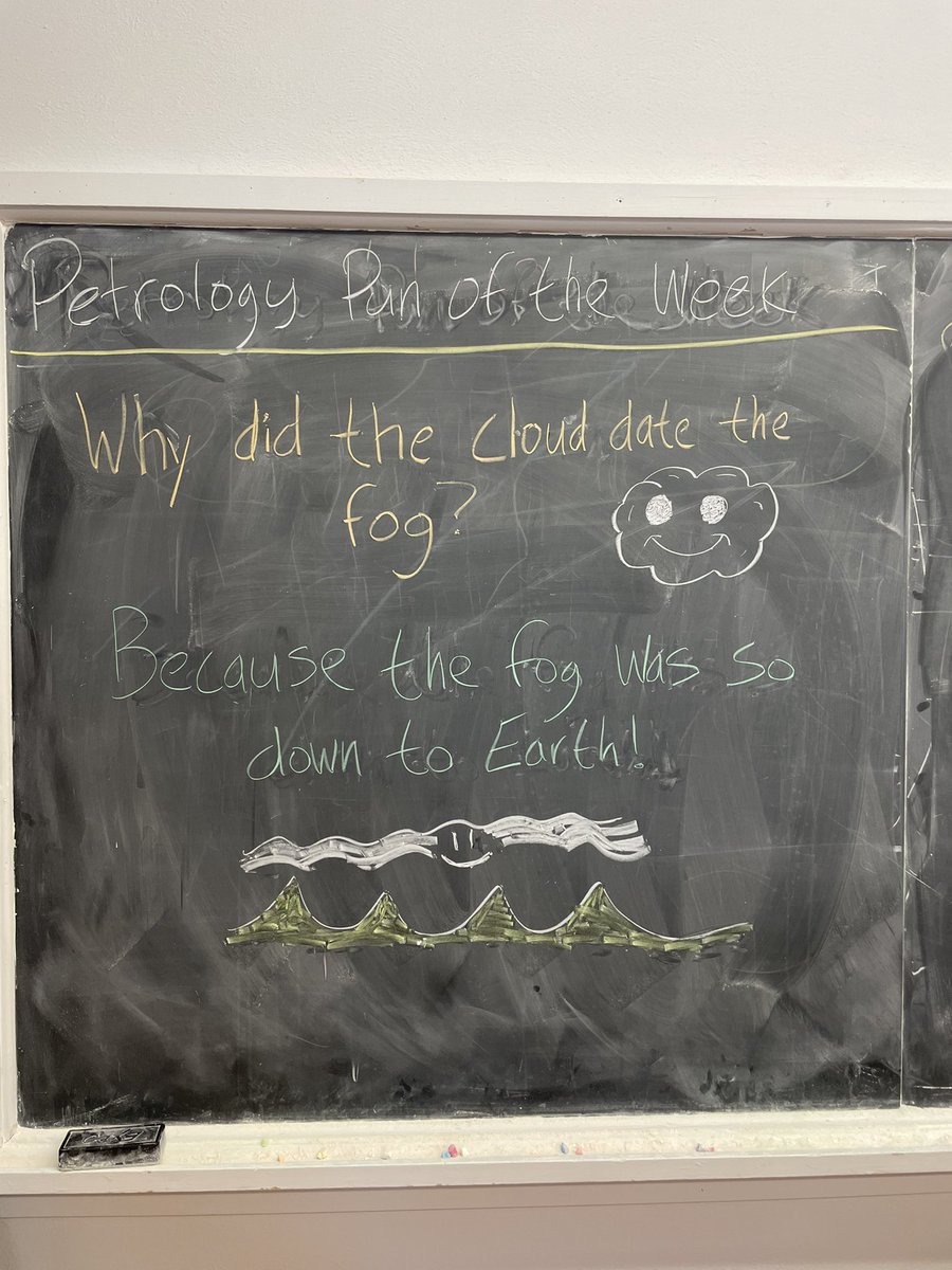 ABVolcanologist's tweet photo. I reused an old #MeltLab pun for this week’s Petrology lab session. I’m slowly running out of geology puns so please send more my way. https://t.co/oiTP9dAtxw