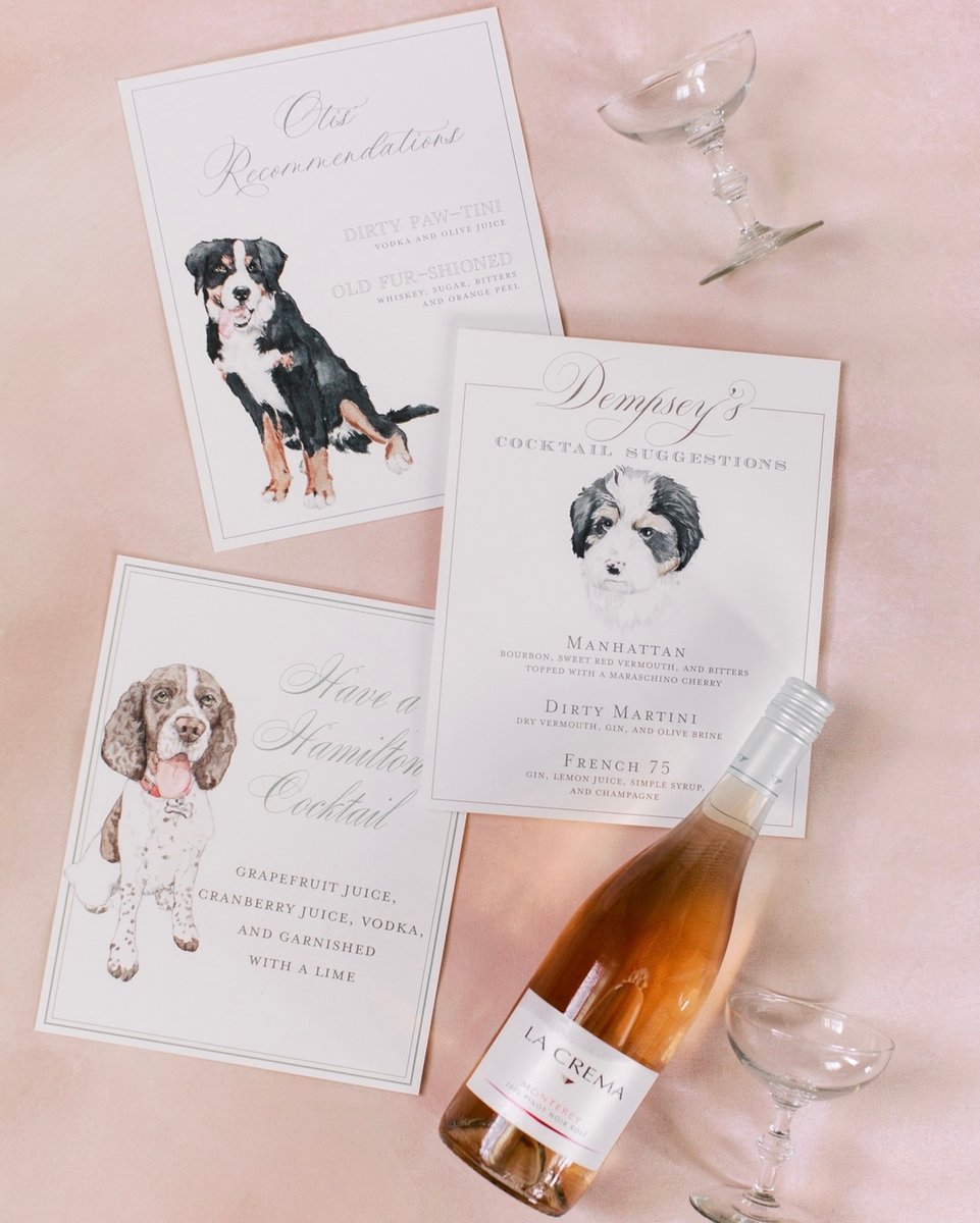 olivepaper's tweet photo. Who's ready for a weekend cocktail with a side of adorable puppy?!

These are one of my favorite elements lately that my brides have been doing.  Custom Bar Signage ... with their adorable furry baby!

pc: @demimabry https://t.co/cXsJb0FBLE