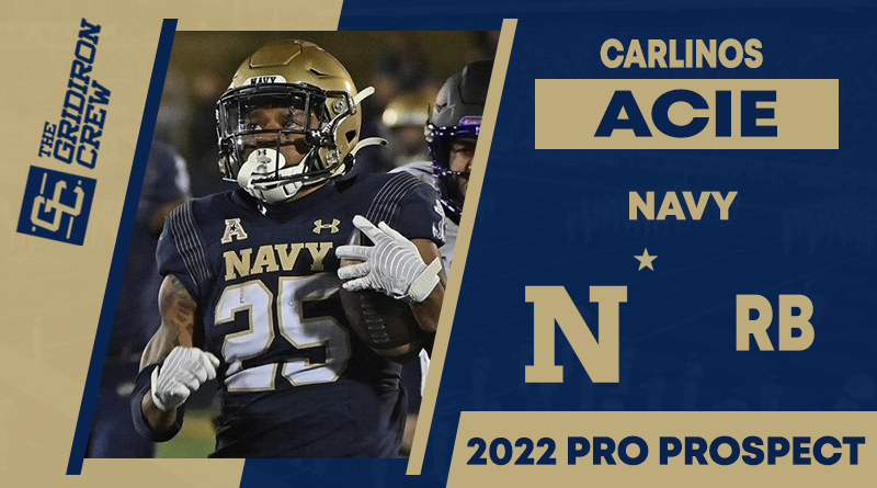 Gridiron_Crew's tweet photo. ⚠️ Attention Pro Scouts, Coaches, and GMs ⚠️

You need to look at 2022 Pro Prospect, Carlinos Acie @CarlinosAcie, a RB from @NavyFB

#2022ProProspect #TGC #DraftTwitter #NFLDraft #ProFootball 🏈

👀 View our Interview: https://t.co/NVxkI4mq7P https://t.co/JJgaC943Fv