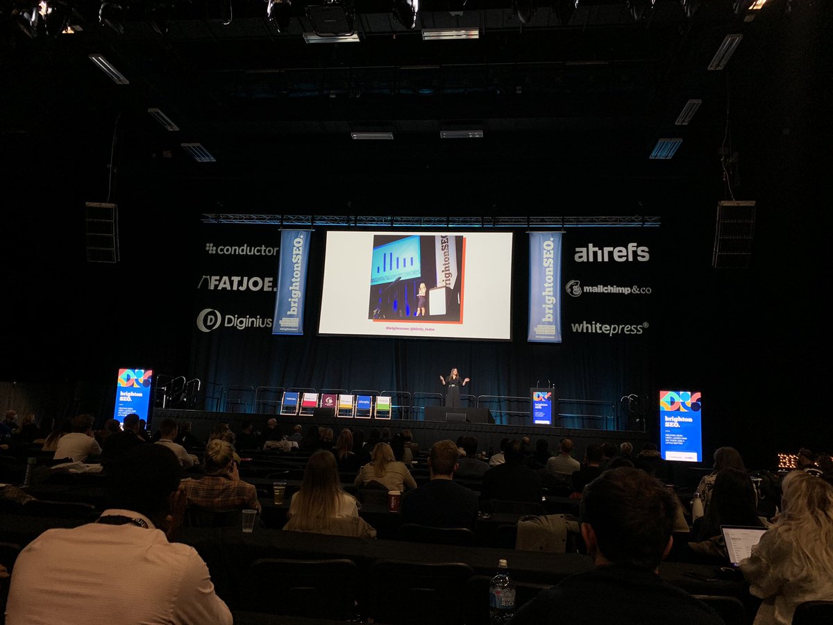 Yes <a href="/Kirsty_Hulse/">Kirsty Hulse 💪</a> closing out #BrightonSEO!! 👏👏👏
