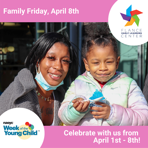 FlanceCenter's tweet photo. On the final day of Week of the Young Child®, we’re celebrating Family Friday! 🙌🏾 Today, we’re acknowledging and celebrating families as they are the first line of support and the first form of education for young learners. 👶🏽 We love our families! ❤️ https://t.co/yUQ5Ew73Jf