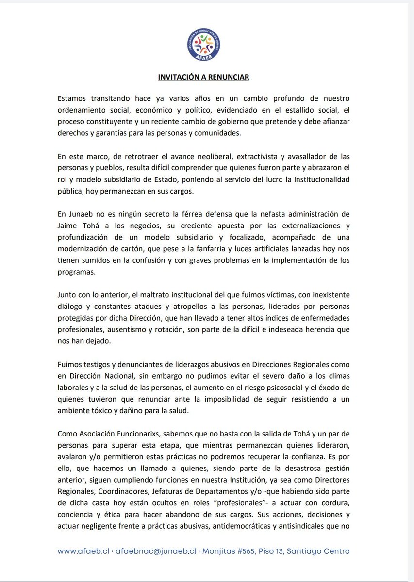 AFAEB #JunaebNoSeVende tweet media