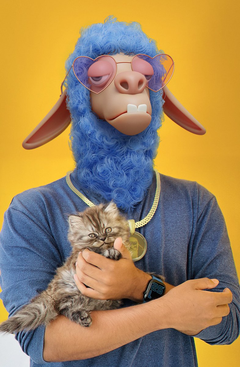 Hello everyone , 🦙
.
Check out this rare picture of a #laidbackllama🦙 holding Mr ETH 🐈‍⬛
Share your opinion on what you think about this combo.🦙🐈‍⬛
.
Comment your favorite photo with your pet.
.
<a href="/LaidBackLlamas/">Laid Back Llamas</a> 
.
#pets #LBL