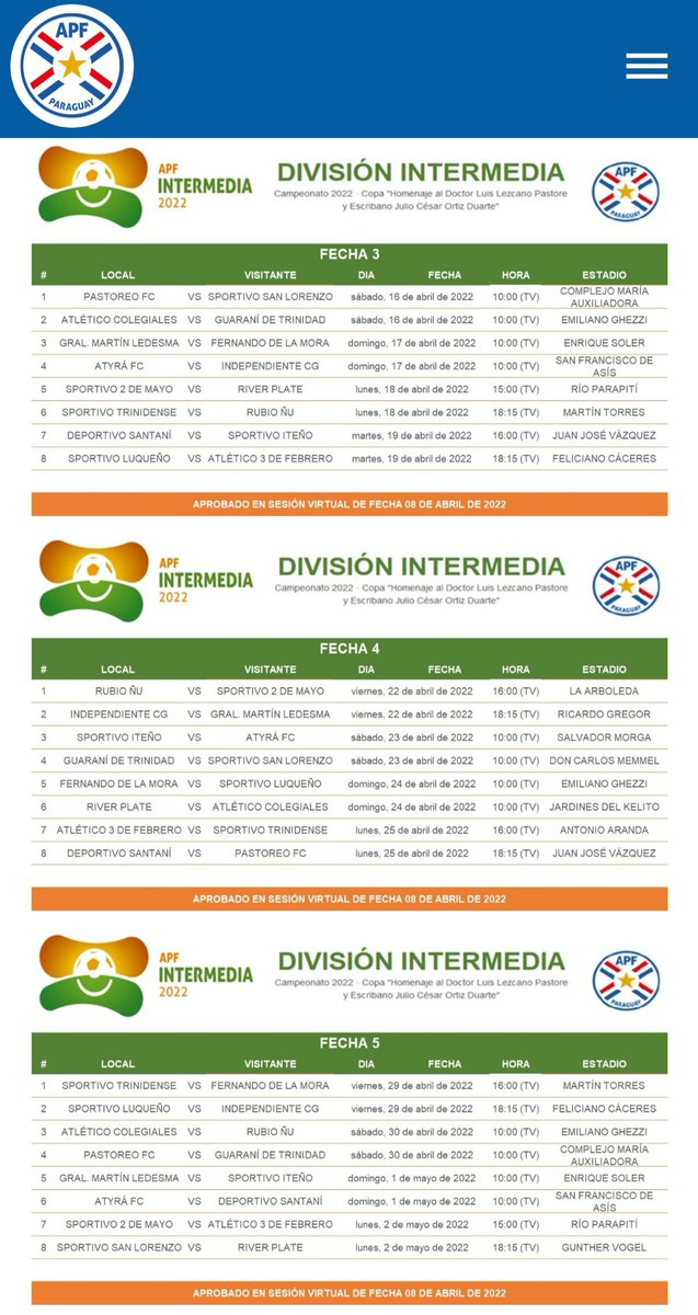 danyarevalos's tweet photo. Se programo tres fechas de la Intermedia, próximo partido de Luqueño ante 3 de Febrero, el martes 19 de abril 18:15 en el F. Cáceres. https://t.co/Lmfdrb4uiH