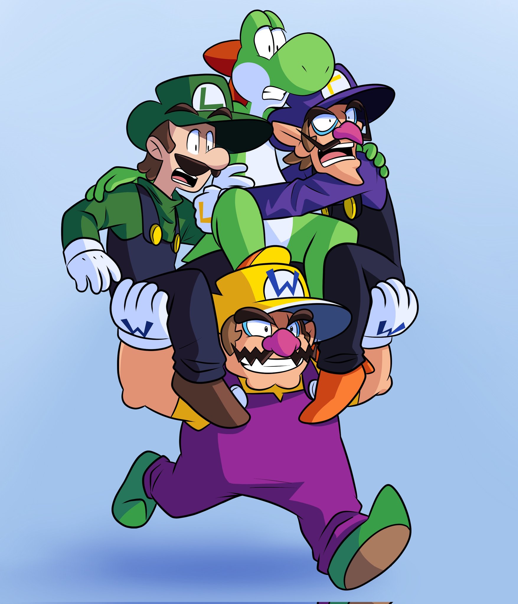Mario And Luigi And Wario And Waluigi And Yoshi
