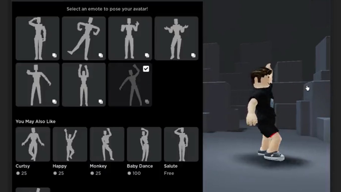 Top 99 emote avatar roblox đang gây sốt trên mạng