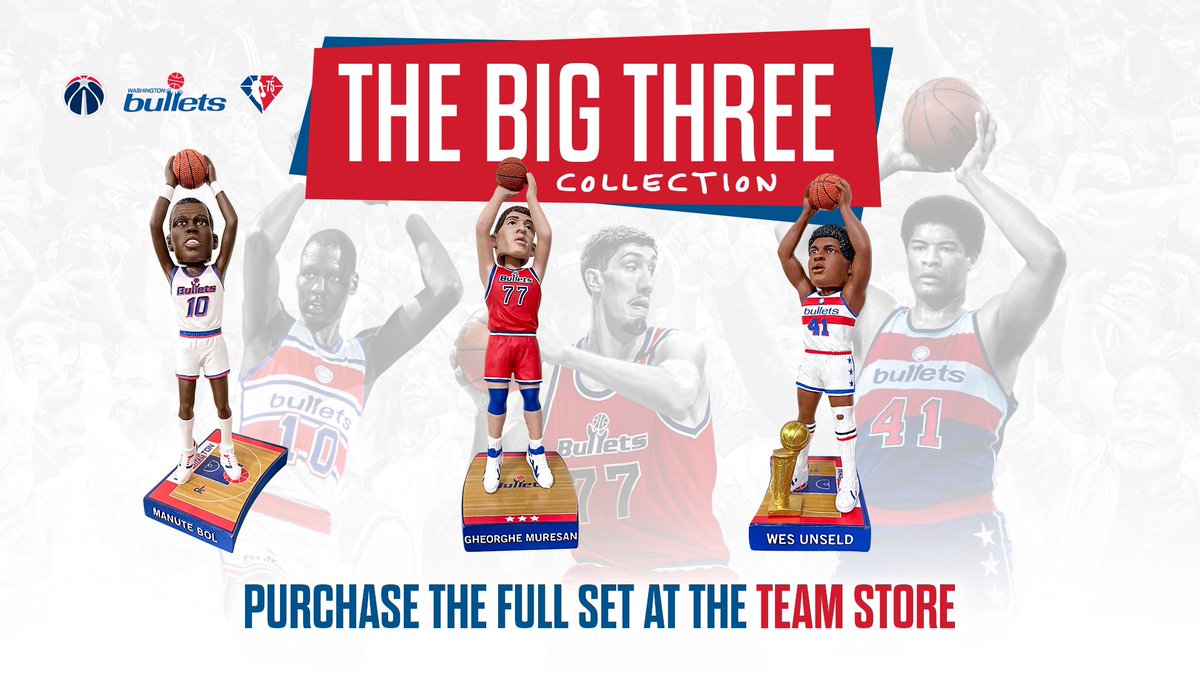 Miss out on the @WashWizards Big 3 Bobblehead set? Purchase the full set in store! Limited quantity available so grab one asap before they are gone! #DCAboveAll