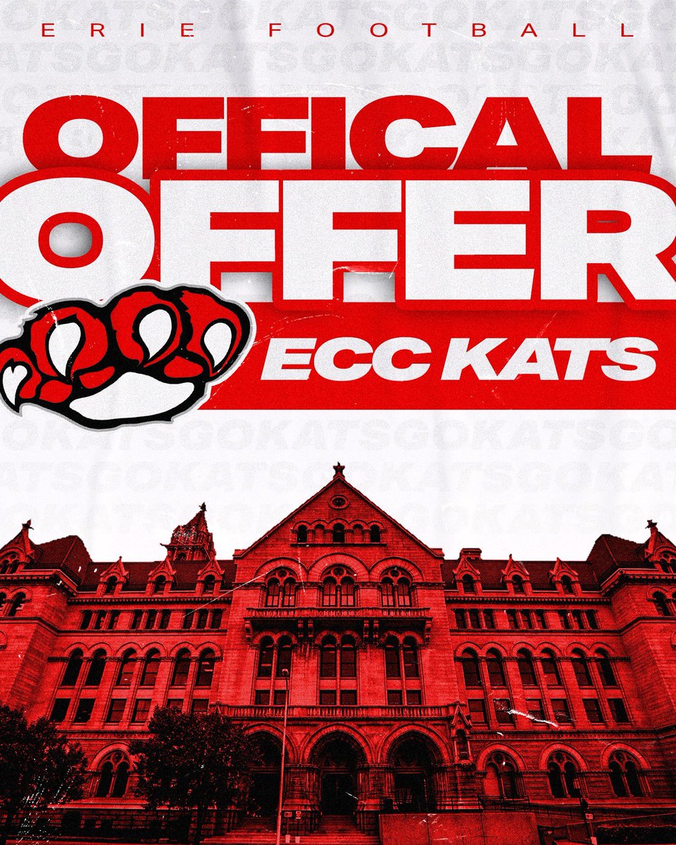 Blessed to say that I’ve received an offer from Erie Community College. Thank you to <a href="/CoachMyers24/">Billy Myers</a> and a big thank you to @UnderDaRock1 for all the opportunities that’s been given to me!