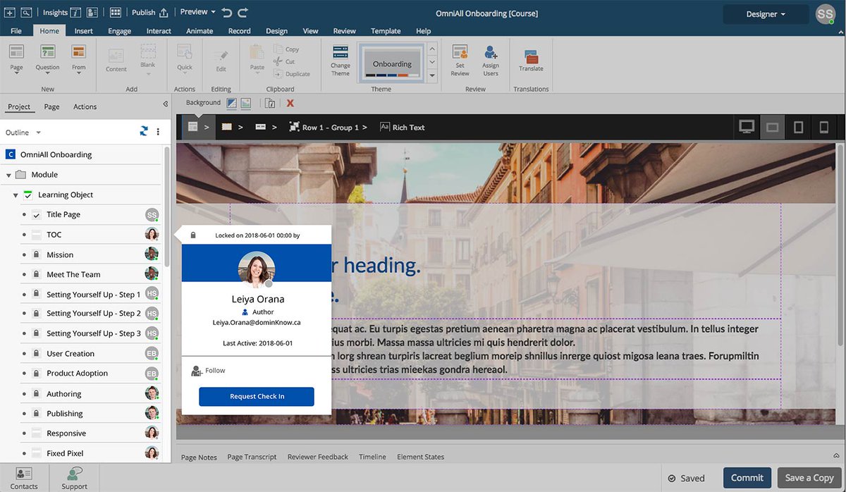 dominKnow's tweet photo. Need to start a project quickly? With dominKnow | ONE, authors don’t need to be graphic design experts to make great-looking content. There's no programming required. Get started today!
#LetsGetStarted #inStuctionalDesign #eLearning https://t.co/64M3ilMjGt https://t.co/91NoLzjjab