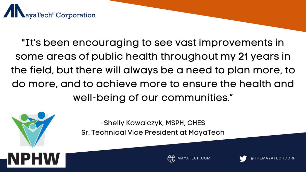TheMayaTechCorp's tweet photo. Hear from @TheMayaTechCorp Sr. Technical VP Shelly on why she chose public health! #NPHW #NMHM2022 #NPHW2022 https://t.co/zrGuu9gHHX