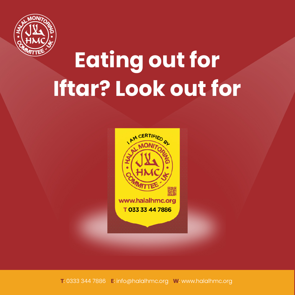 HMC_UK's tweet photo. To ensure you're eating from a HMC certified outlet, look out for:
1) A yellow window sticker
2) A yearly certificate inside the premises
3) A listing on the HMC website
Happy Iftar!
#Ramadan2022 #HelpingMuslimsChoose https://t.co/Yi7fOvsVjv