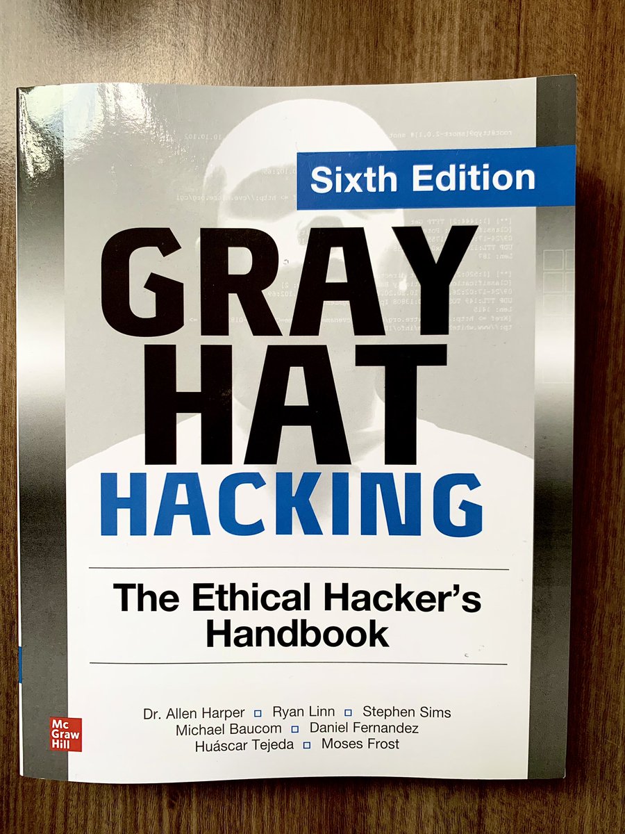 Laios Barbosa (@laios_barbosa) on Twitter photo I was looking forward to get this book. A piece of art !
I’m a big fan of Gray Hat series and it’s a “must to have” for any Info Sec professional.
Congrats and thanks <a href="/Steph3nSims/">Stephen Sims</a>, <a href="/htejeda/">Huáscar Tejeda</a>, Moses Frost and the other authors for this amazing material.
Keep Learning ! I was looking forward to get this book. A piece of art !
I’m a big fan of Gray Hat series and it’s a “must to have” for any Info Sec professional.
Congrats and thanks <a href="/Steph3nSims/">Stephen Sims</a>, <a href="/htejeda/">Huáscar Tejeda</a>, Moses Frost and the other authors for this amazing material.
Keep Learning !