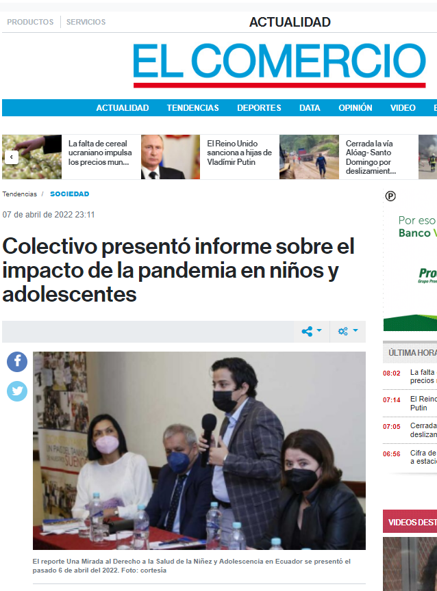 NickyBravo1's tweet photo. El #MovimientoSocialPorLaNiñezEc @NinezJuventudEc @VocesCiudadana2 @Movimientodenna presentamos II Reporte:Una mirada al derecho a la salud de niñez #Ecuador🗣️con participación de @NenePedernera del Comité de Derechos del Niñ@ #ONU y @Maluavi 

#LaNiñezYAdolescenciaCuentaEcuador https://t.co/3AARgUadMq