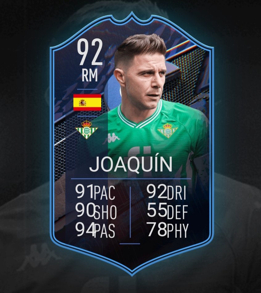 TOTWprediccion's tweet photo. ✅ JOAQUIN SBC DISPONIBLE 

82+IF
84
86 https://t.co/dZMctrVn5Q
