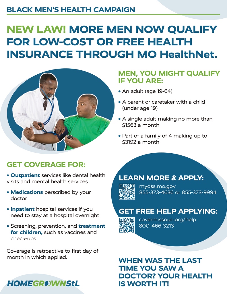HomeGrown_STL's tweet photo. Missouri Medicaid eligibility was recently expanded. Find out if you qualify for free health insurance! https://t.co/amN3nILxfw