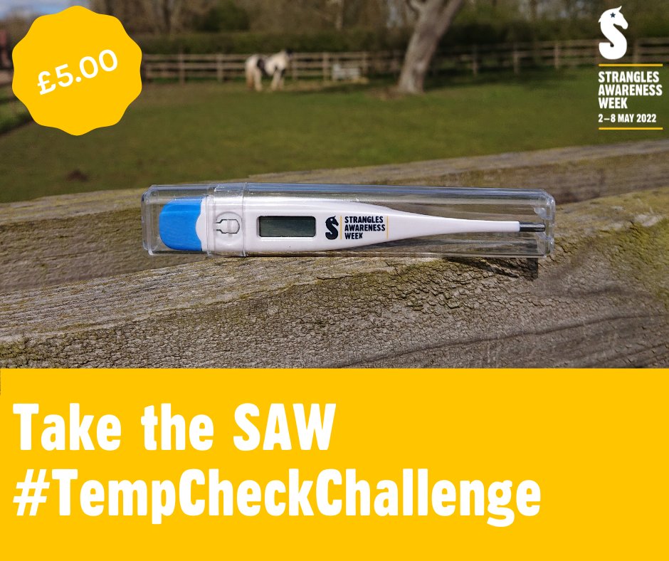 StranglesWeek's tweet image. No thermometer, no problem...

Get yours for £5.00 including postage and packaging from the @Redwings Horse Sanctuary  Online Shop and use the Voucher Code: SAW2022 at the checkout to discount postage and packaging

redwings.org.uk/shop/saw2022th…

#SAW2022 #TempCheckChallenge