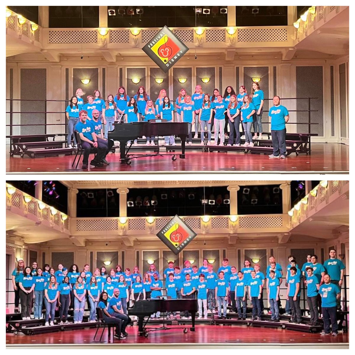 MarcusChoir's tweet photo. Great performances this morning by both our Festival Disney choirs! We received some great feedback to carry us over into UIL next week and wonderful praise for the work we’ve already done. Now to enjoy the parks! #OneFamily https://t.co/IySihgeDQ1