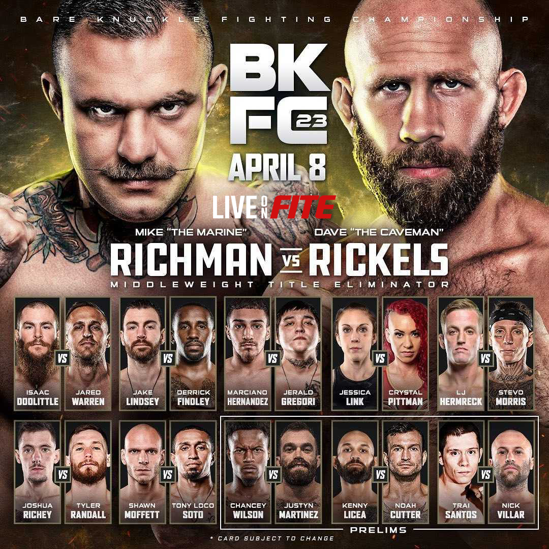 RT Contest: Win a code for BKFC 23. Simply RT, winner randomly selected before the event.

#BKFC23 goes down TONIGHT at 9pm ET / 6pm PT on @FiteTV PPV: fite.tv/watch/bkfc-23/…

Prelims also free on Fite at 8pm ET