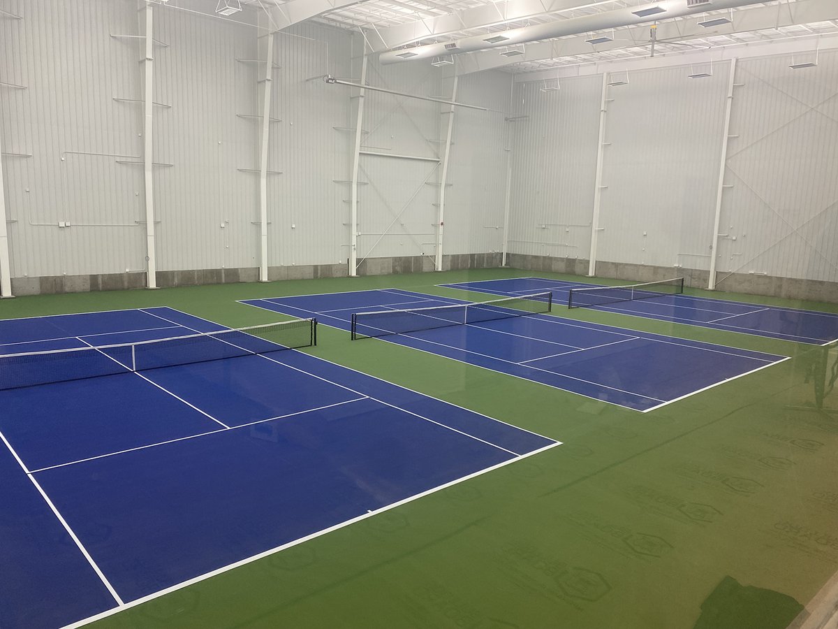 Who's excited for Indoor Tennis?! Nets are out, just some finishing touches now 🎾

#DerrickTennis #MakingaRacquet #Tennis #YEGtennis #YEG