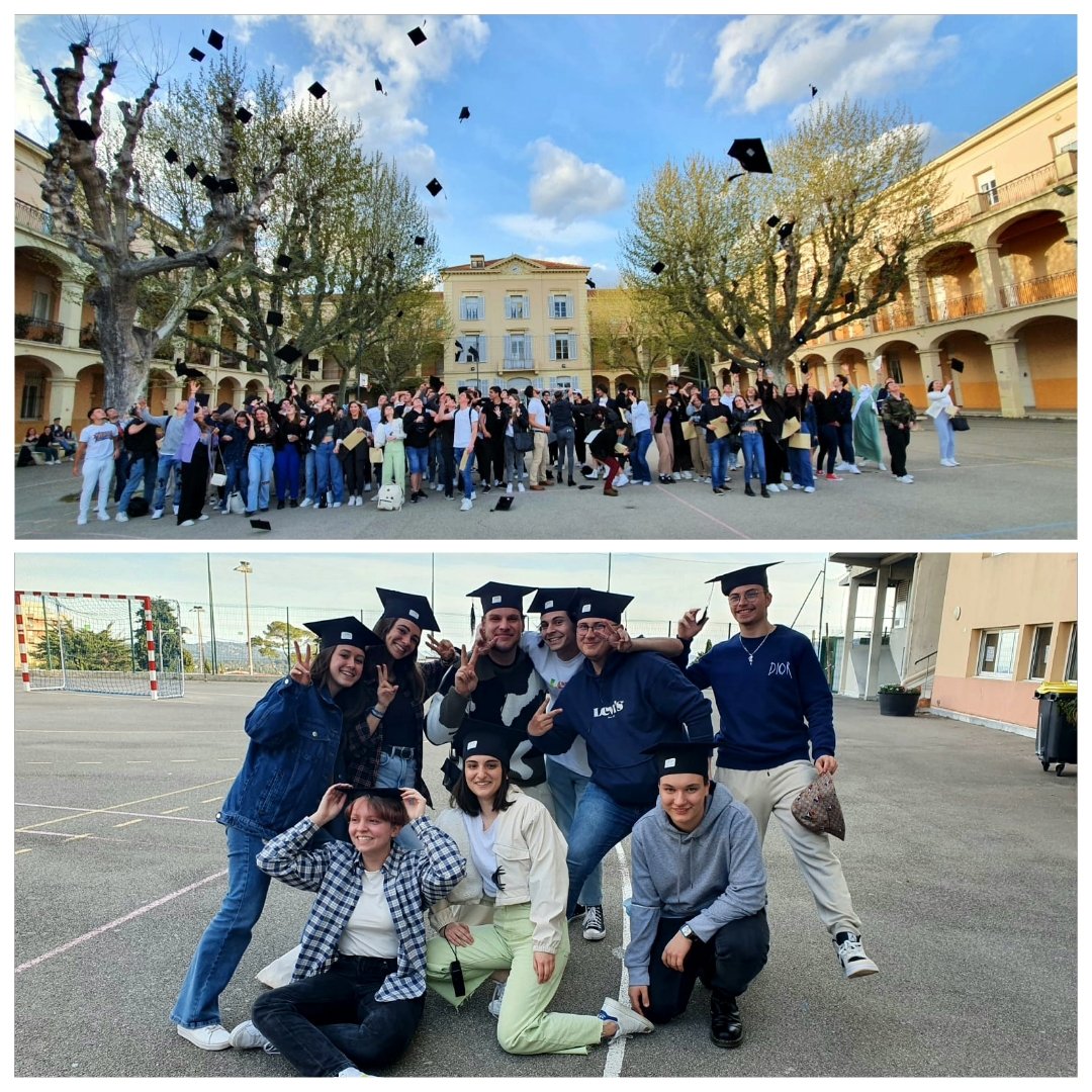 LyceeAmiral's tweet photo. 🎓Remise des Diplômes du Baccalauréat
✅️ Promotion 2️⃣0️⃣2️⃣1️⃣ 🥰
Que d'émotions de les voir si heureux ! Bonne route à toutes et tous, nous sommes fiers de vous ! 🤗
#Baccalauréat #ThrowingHats https://t.co/i3DPcZzJUv