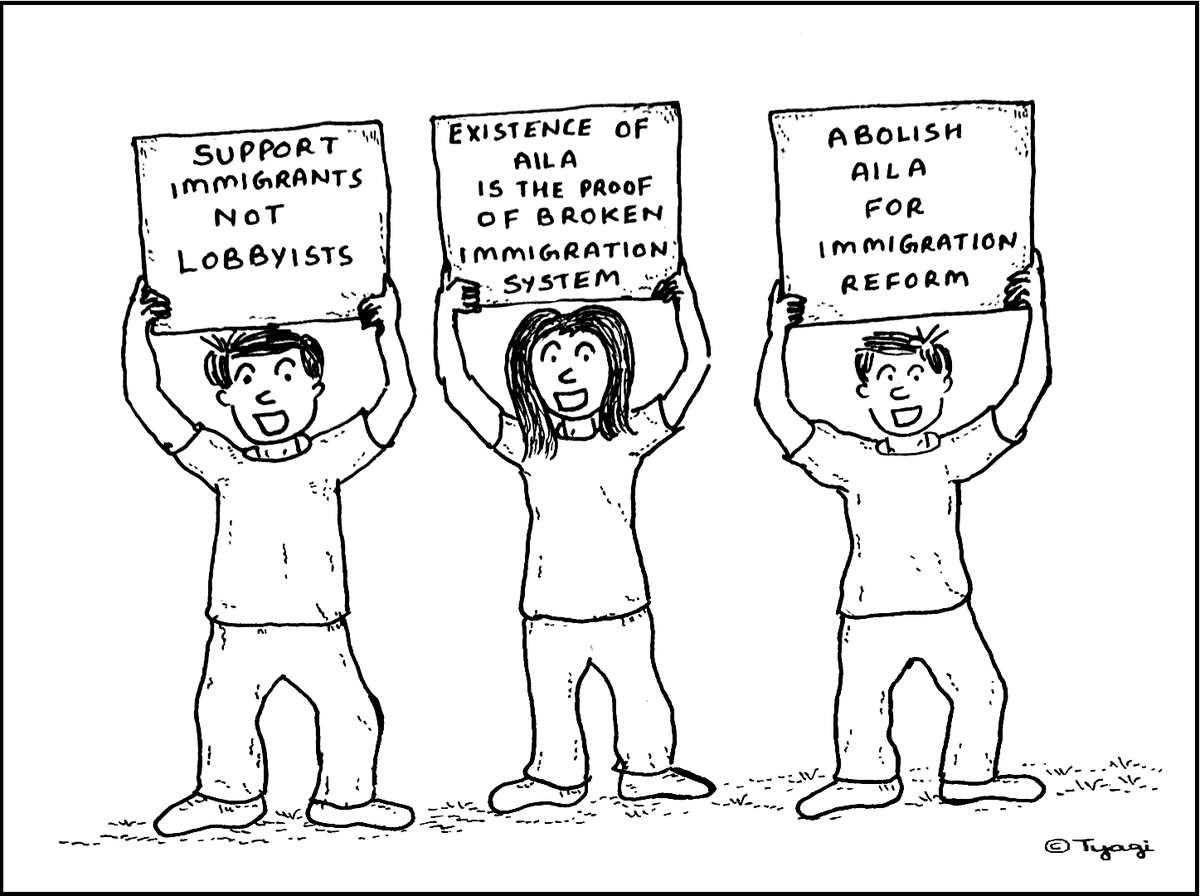 freedomstrokes's tweet image. Dear @USCISDirector, support the immigrants, not the @AILANational who benefits from the misery of immigrants. #AbolishAILA #EndBacklog