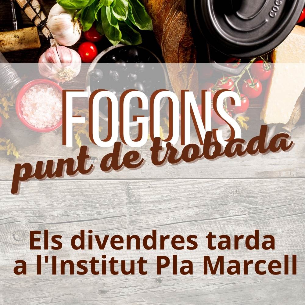 INS_Pla_Marcell's tweet photo. FOGONS, PUNT DE TROBADA -  Del 29 d'abril al 27 de maig, els fogons seran punt de trobada per cuinar, menjar, parlar i sobretot compartir. Cuina... - https://t.co/DplKlV6RQS https://t.co/l9LOKvZJFX