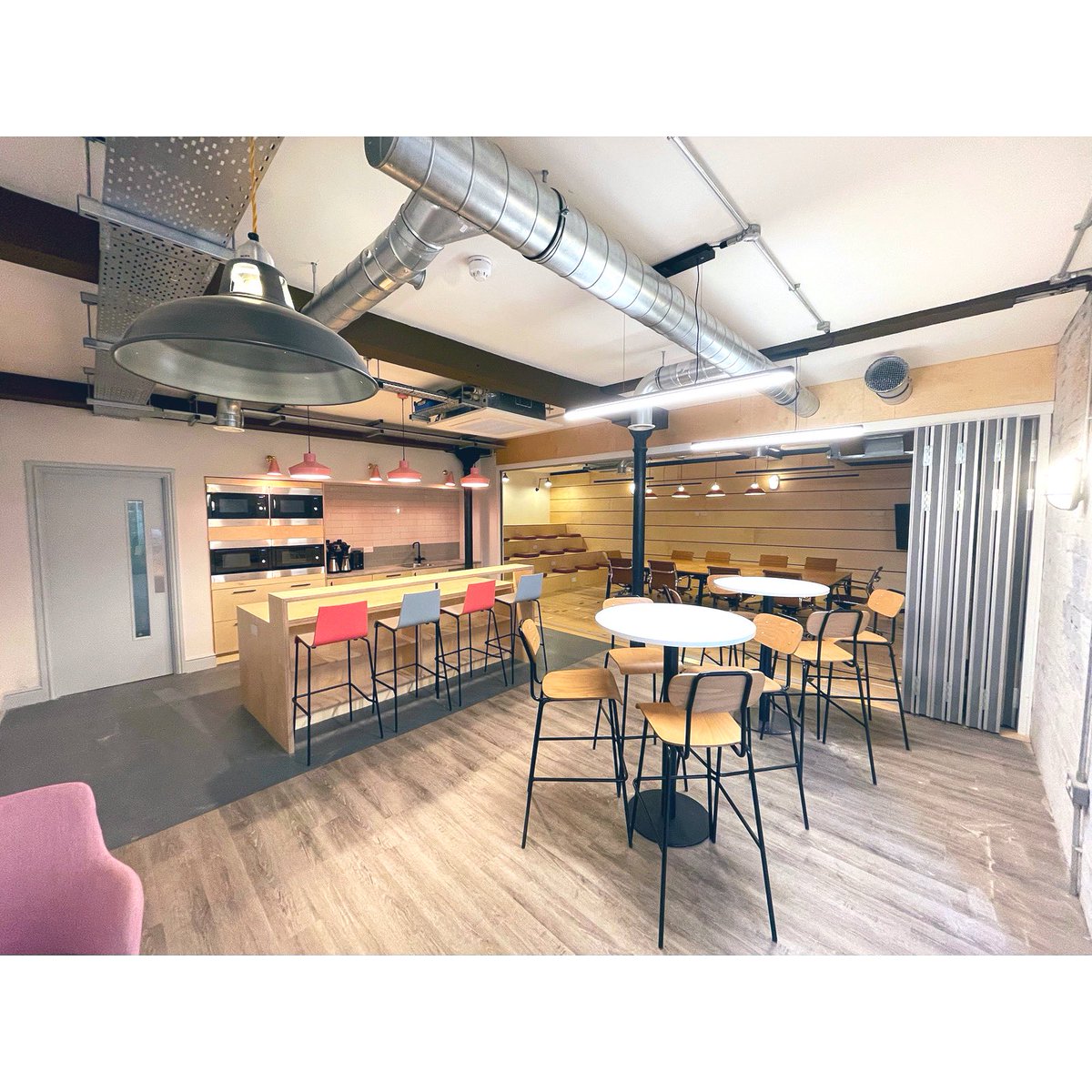 Inching closer to completion for <a href="/MagSurveys/">Magnitude Surveys</a> new HQ in Little Germany. 

Ground floor last touches, signage, snags, electric car charging points and some delayed air con kit to go! 

<a href="/Monkey__Puzzle/">The MonkeyPuzzleTree</a> paper looking stunning in the manager’s break out area.