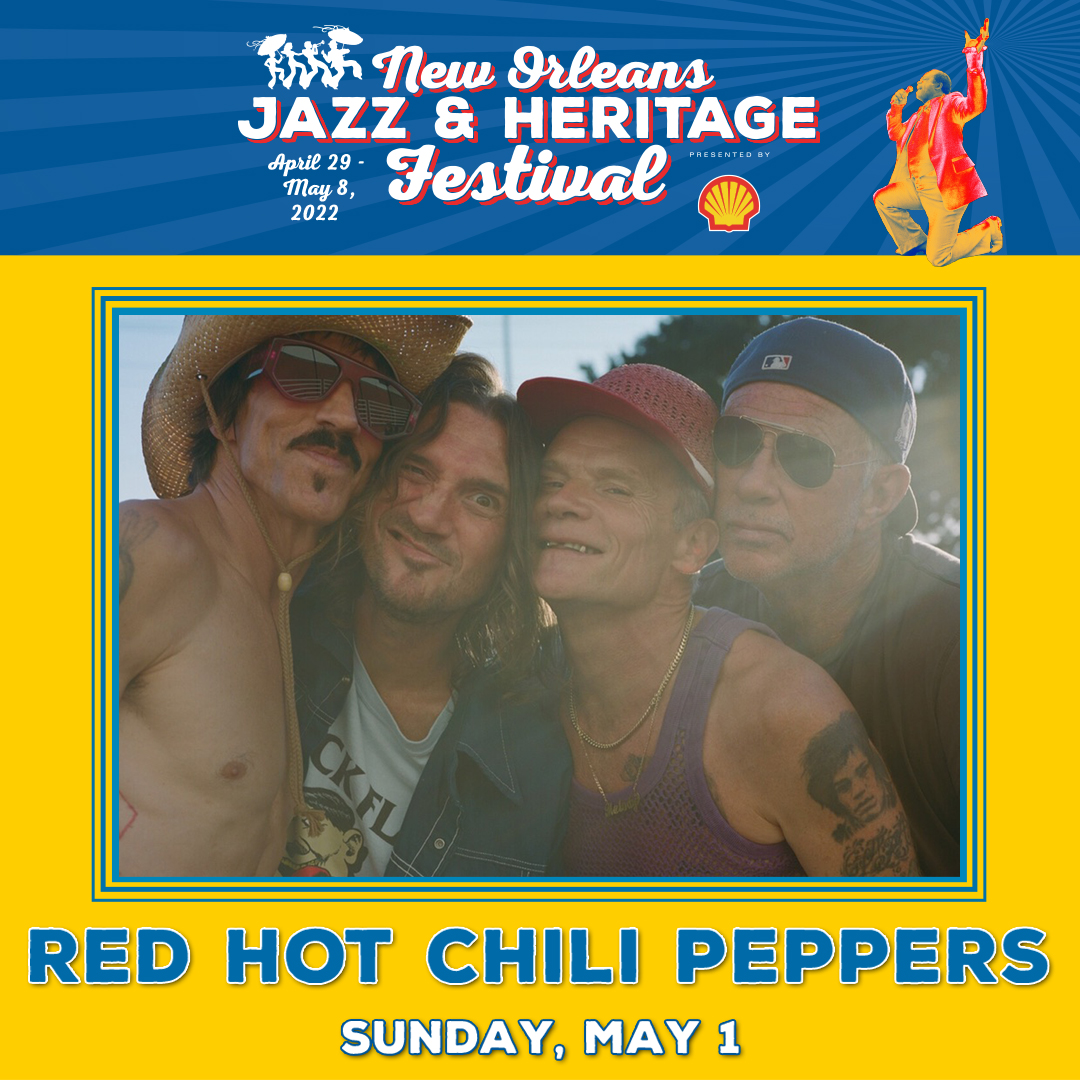 jazzfest's tweet photo. Red Hot Chili Peppers Added to the Jazz Fest Lineup on Sunday, May 1!
Also don’t miss The Who, Stevie Nicks, Jimmy Buffett, Luke Combs, Lionel Richie, The Black Crowes and hundreds more, April 29 – May 8.  Tickets on sale at https://t.co/siDGJzjRZf.  #jazzfest
@ChiliPeppers https://t.co/pqFHjHgvHm