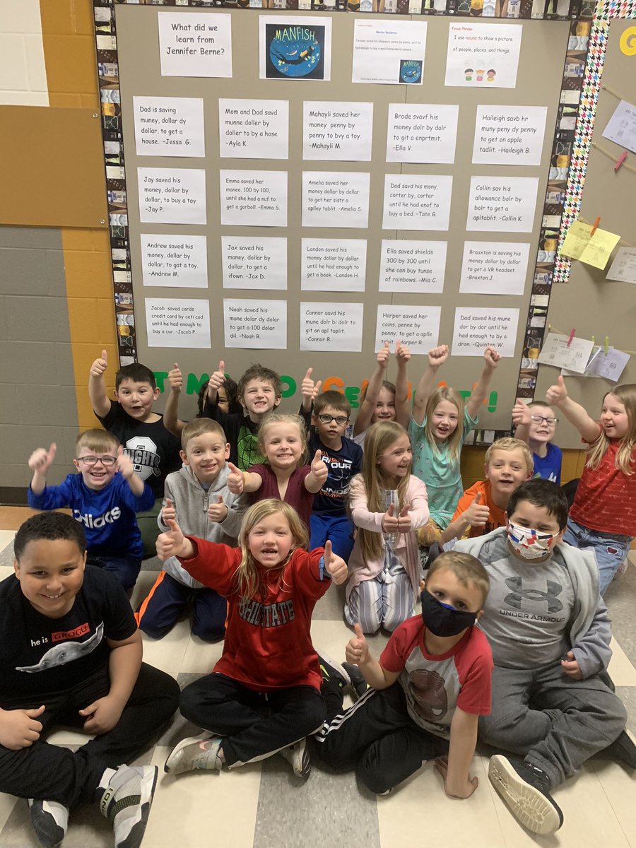 FirstOtsego's tweet photo. Time to celebrate! 🎉 We learned to use nouns in our writing to create a picture for the reader! #Meadows1st #OtsegoKnights #Patternsofpower #OWP https://t.co/6Xp89ZTbrS