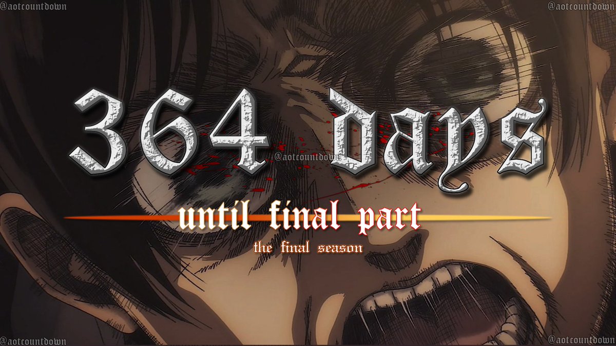 YourCountdown.To - Only 6 more days before Attack On Titan