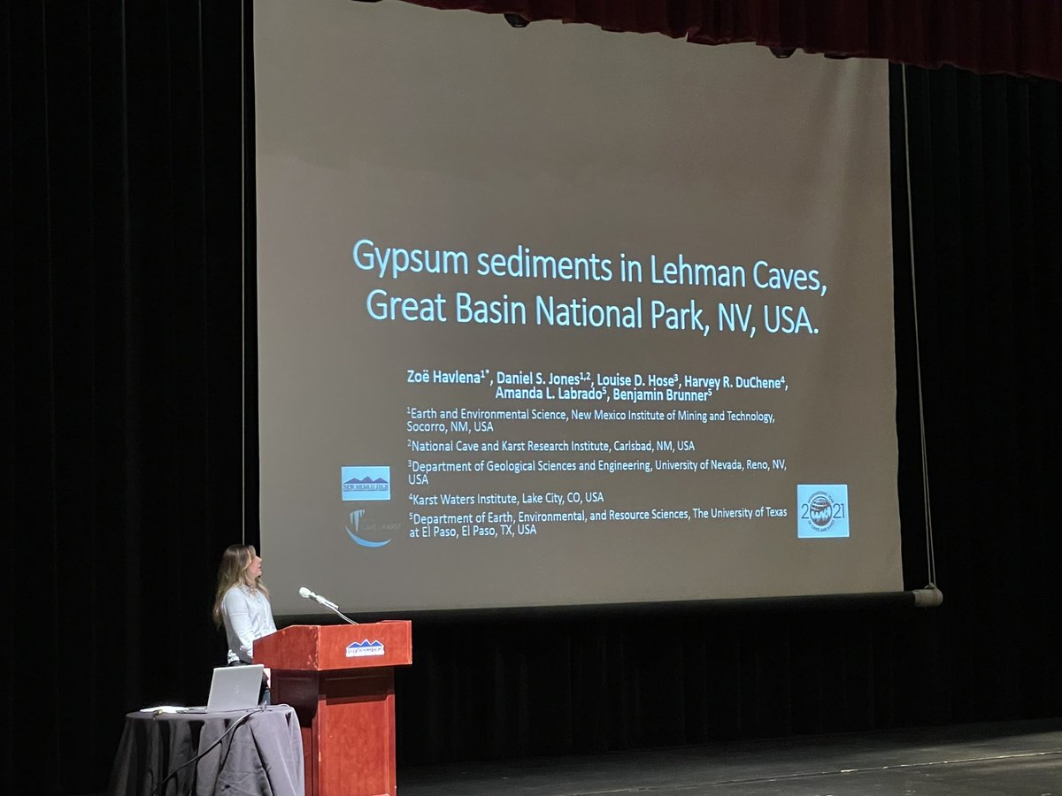 <a href="/BeggiaZoa/">Zoë Havlena</a> presenting her work in Lehman Caves NP <a href="/NCKRI/">NCKRI: National Cave and Karst Research Institute</a> <a href="/NMT_EES/">NMT Earth & Environmental Sciences</a> <a href="/geomicrobe/">Dan Jones</a>