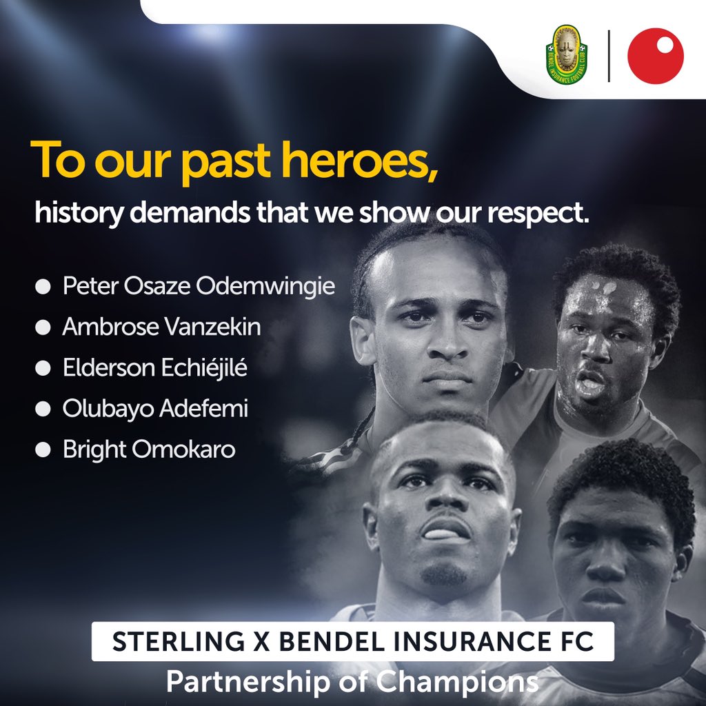 The labour of our heroes past shall truly never be in vain. 

We salute our warriors who have carried our spirit and conquered in their leagues.

#BendelInsuranceFC #Football #Sports #SterlingXBendelInsurance