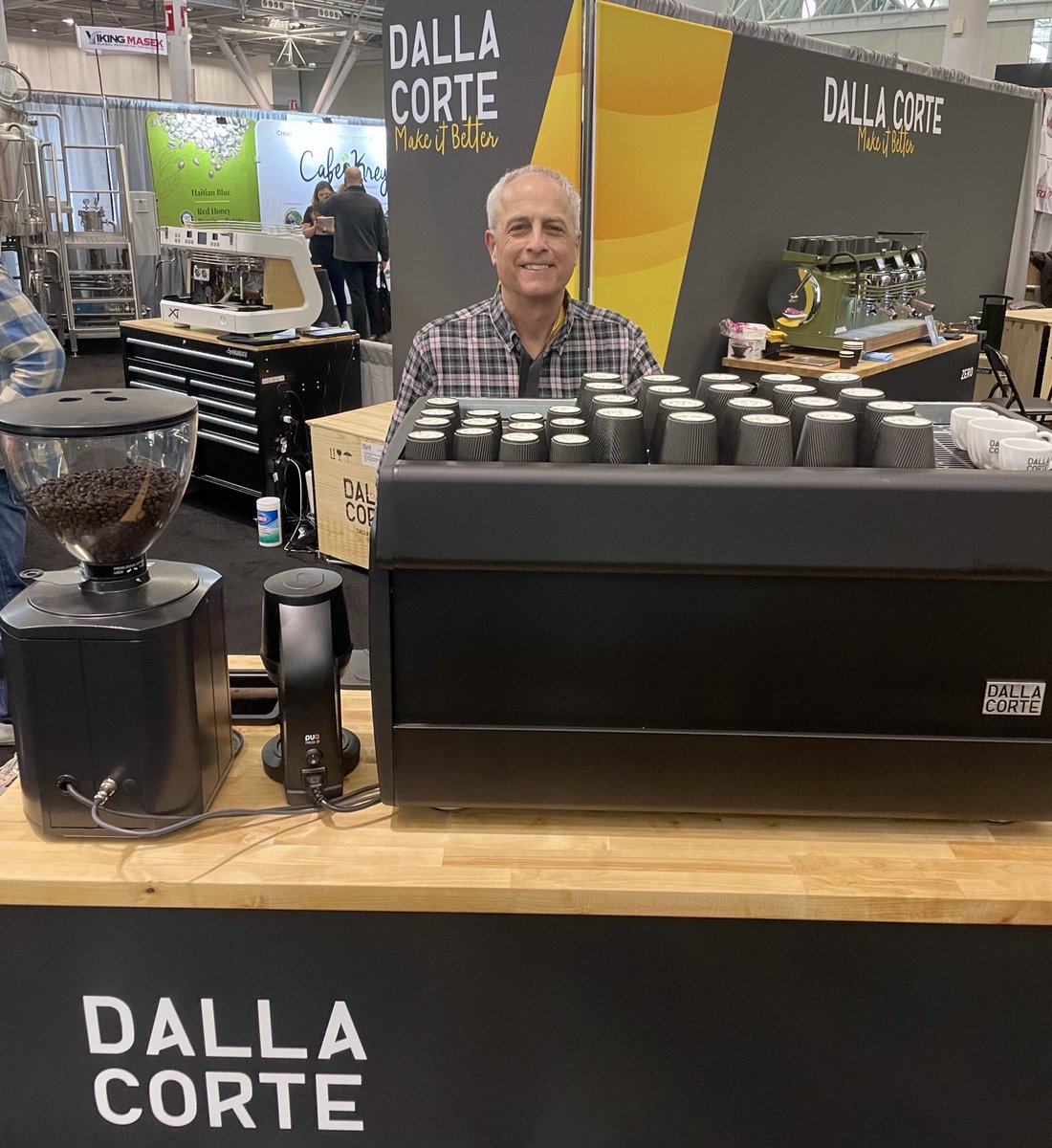 Check out our very own Todd Salzman, A key figure in the story of Dalla Corte USA and the VP of Sales and Product Development! Stop by this weekend at the Boston Convention &amp; Exhibition Center for the Specialty Coffee Association!
#DallaCorte #Boston #SpecialtyCoffeeAssociation
