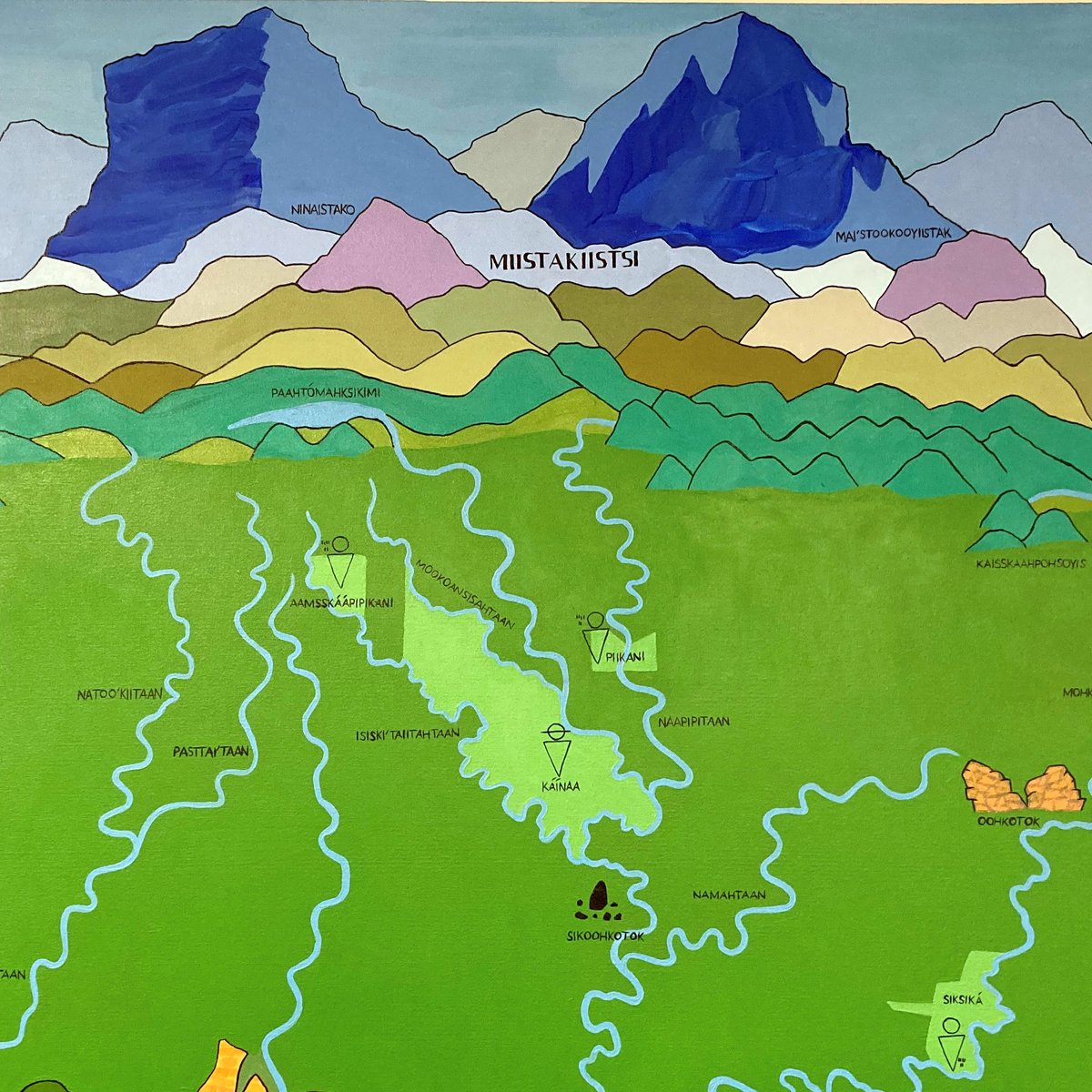 ulethlibrary's tweet photo. #uLethbridge is located on traditional #BlackfootConfederacy territory. #uLethbridgeLibrary features a painting of the territory by Marjie Crop Eared Wolf.
View more of her works, including the evolution of this painting, at https://t.co/xgXN9WCysi
#iaw #Niitsitapi #ULeth https://t.co/dr6ud7S5sP