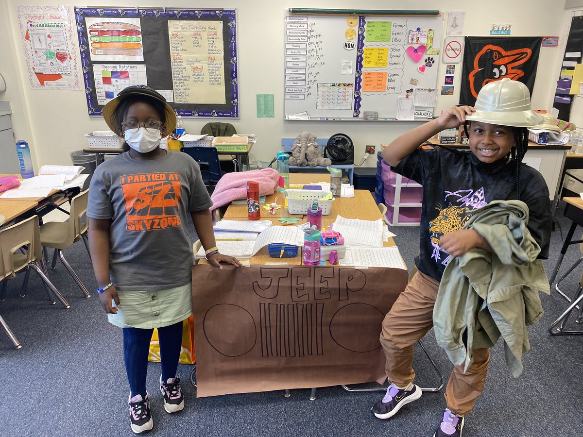 hcpss_aes's tweet photo. Safari Day in 3rd Grade! https://t.co/Ql3HMe3lDp