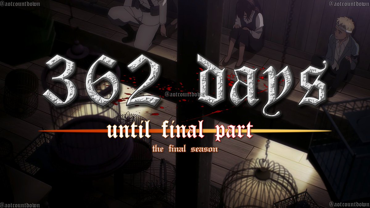 Attack On Titan Countdown on X: Only 1 Week until The Return of