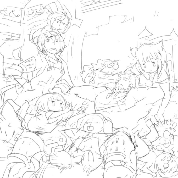 ラフと近況(しくじり先生よかった…😌) 