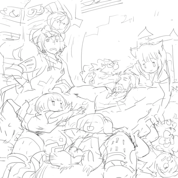 ラフと近況(しくじり先生よかった…😌) 