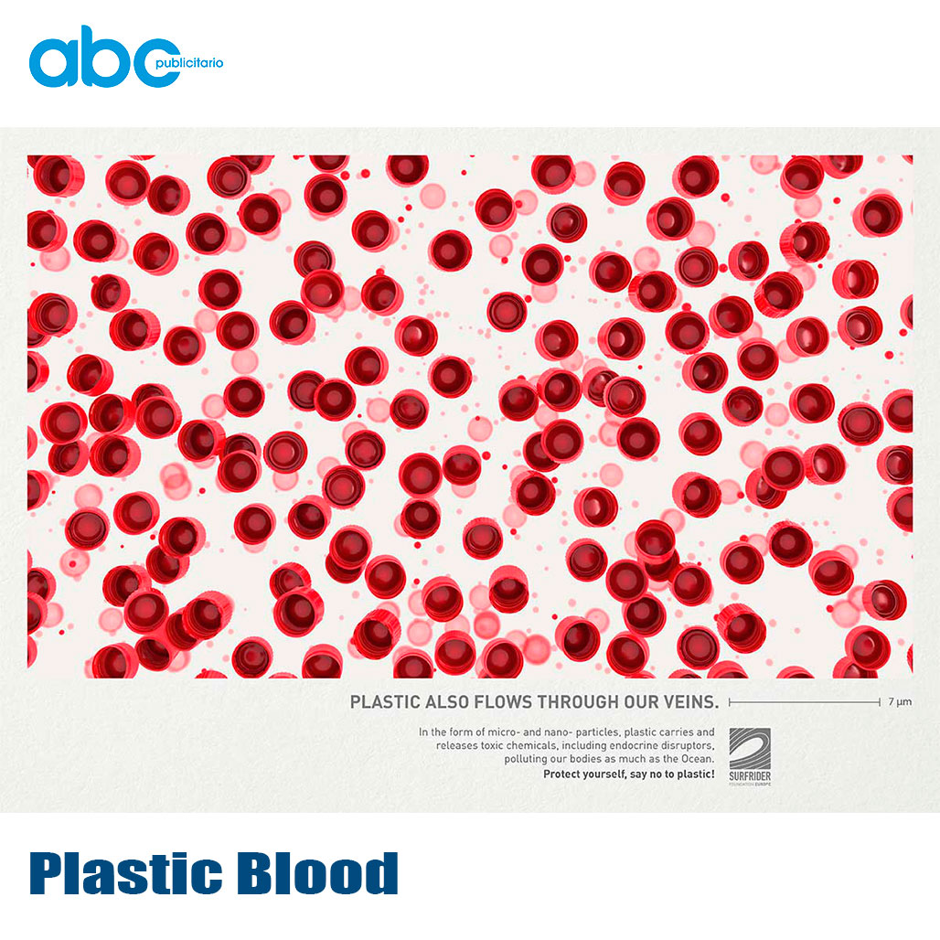 abcpublicitario's tweet photo. Los plásticos contaminan el medioambiente y también son perjudiciales para nuestra salud cuando las microfibras se cuelan en nuestras venas. Campaña ‘Plastic Blood’ (Sangre de plástico), creada por la agencia Babel para Surfrider Foundation Europe, 
https://t.co/Svzwj3AWhh https://t.co/WPHcmfB5sY