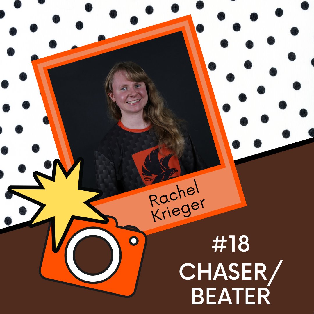 PLAYER SPOTLIGHT:Rachel Krieger
Rachel (#18) is a beater &amp; chaser for the BG Quidditch Team
Favorite quidditch memory: “Our first win at Regionals. It felt so good to finally share that win we had all been fighting for hard for. Looking forward to more future wins!"
<a href="/Iceclaw218/">Rachel Krieger</a>