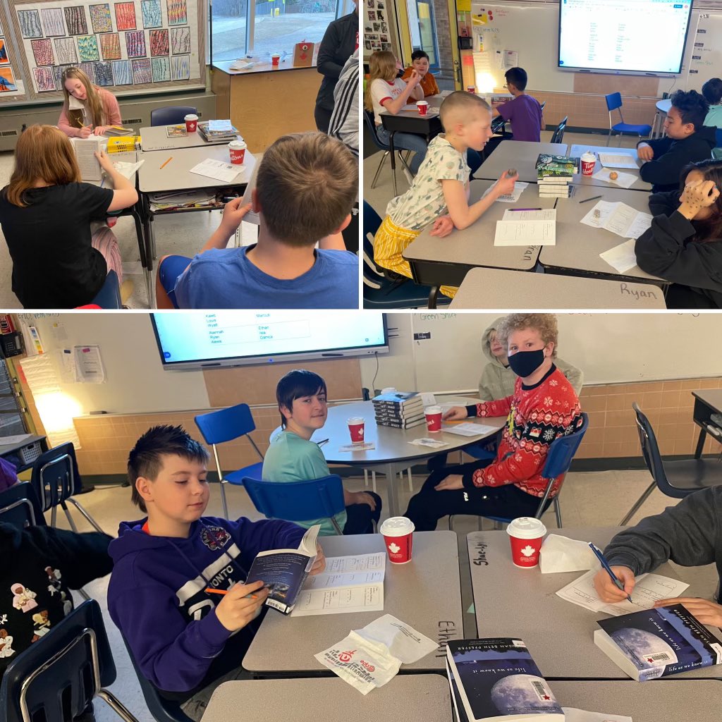 RRSchool's tweet photo. Grade 5&amp;6’s try out some tasty books at the Starbooks Cafe and Cafe Beard’s Books 📖 📚 ☕️ @StAlbertPublic https://t.co/PKja23zVFS