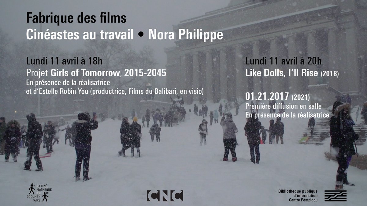 INVITATION ! La cinéaste Nora Philippe à la BPI lundi 18h avec le projet GIRLS OF TOMORROW produit par <a href="/balibari01/">Films du Balibari</a>
