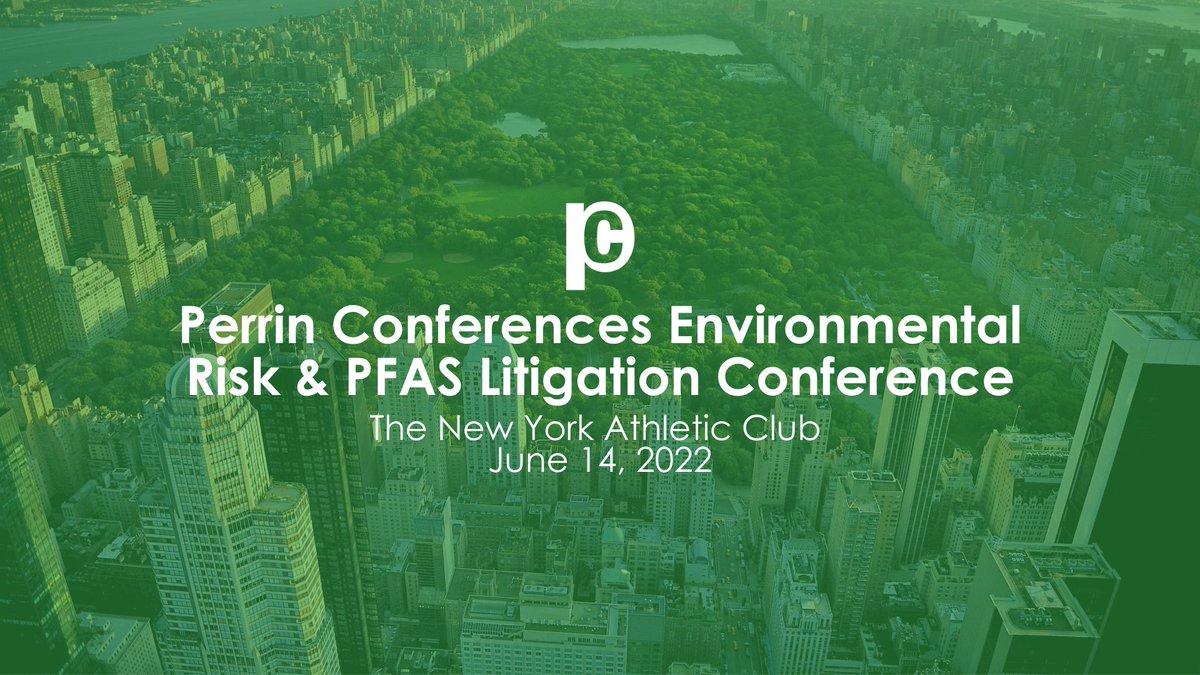 Mark your calendars for June 14! Join us in NYC at our Environmental Risk &amp; PFAS Litigation Conference. Click the link below for more information:perrinconferences.com/.../environmen…
#environmentallaw #litigation #pfas #newyorkcity #conference